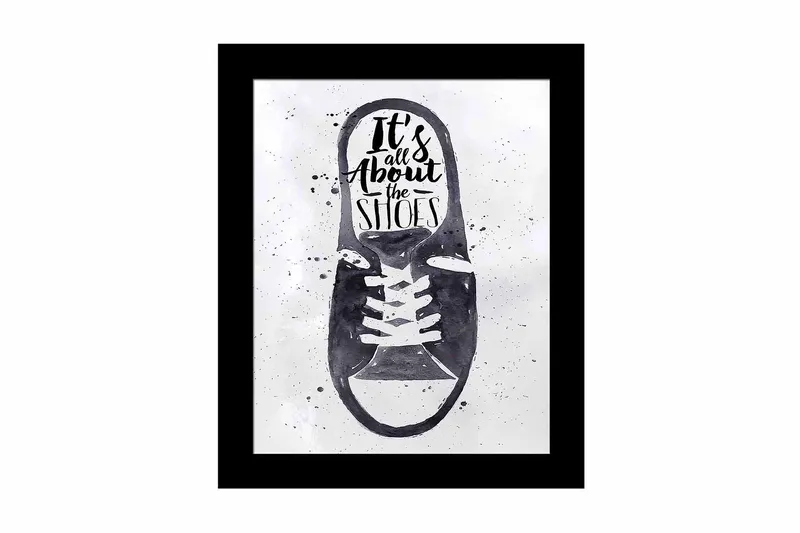 Bilde Sayings med Ramme Flerfarget, 22,3x52,8 cm