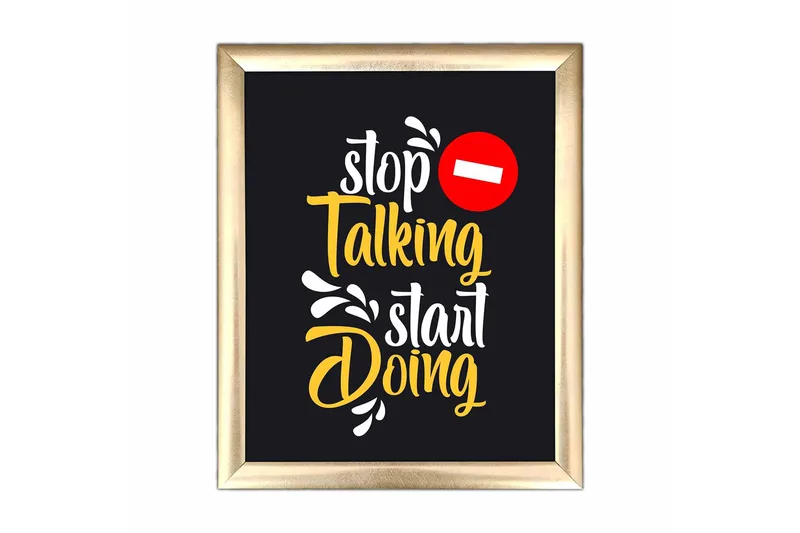 Bilde Sayings med Ramme Flerfarget, 22,3x52,8 cm