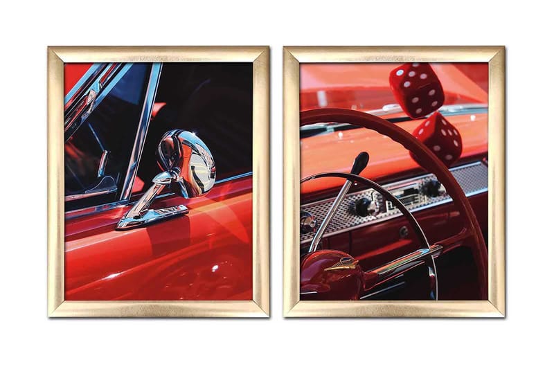 Bilde Transportation med Ramme 2-pk Flerfarget, 22,3x52,8 cm