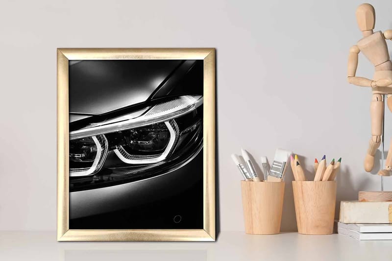 Bilde Transportation med Ramme Flerfarget - 22,3x52,8 cm - Innredning - Bilder & kunst
