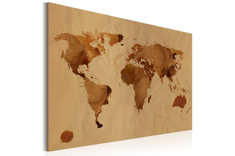 Bilde Verden Malt Med Kaffe 90x60, Artgeist sp. z o. o.