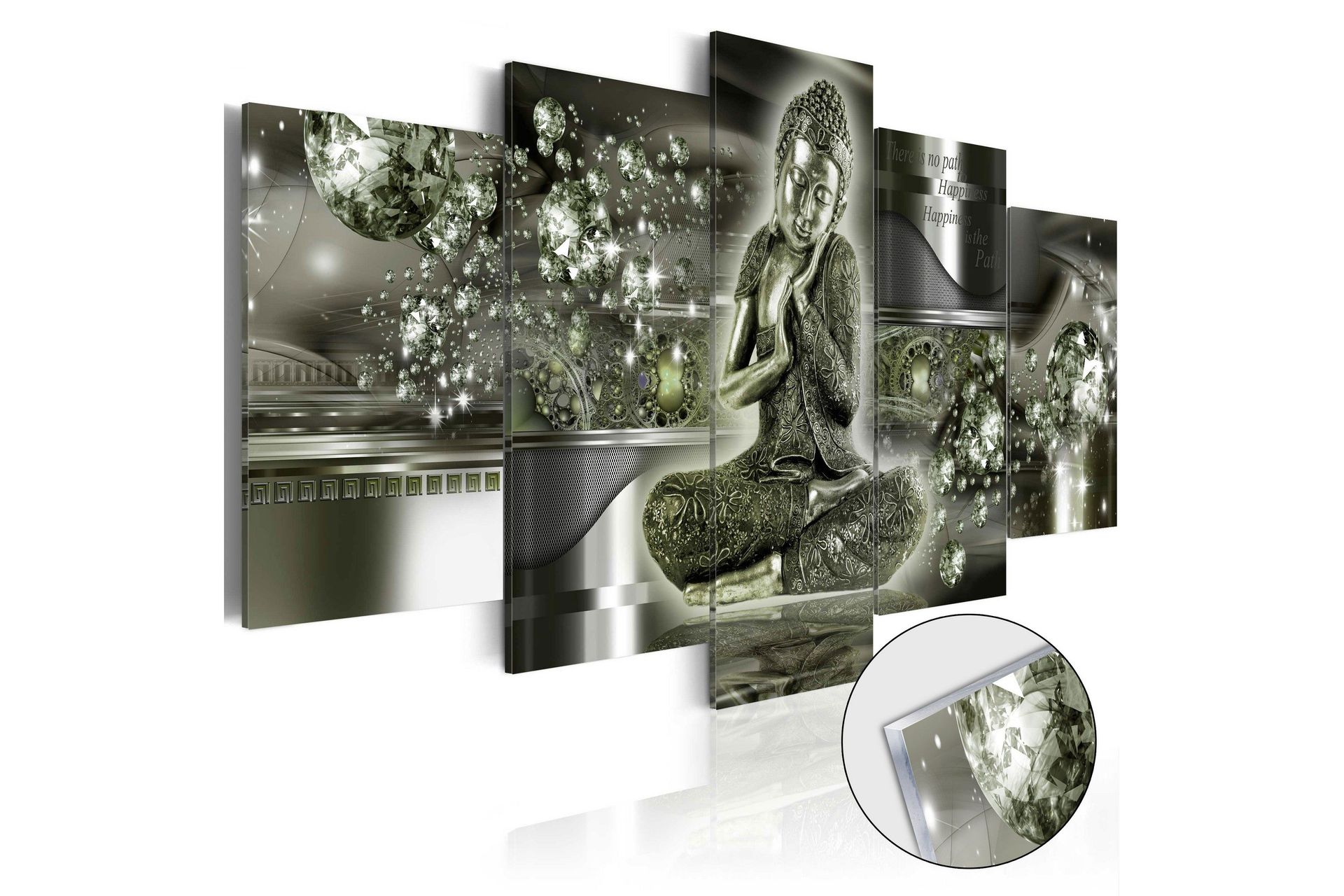 Bilde På Akryl Emerald Buddha 100x50 - Artgeist sp. z o. o.