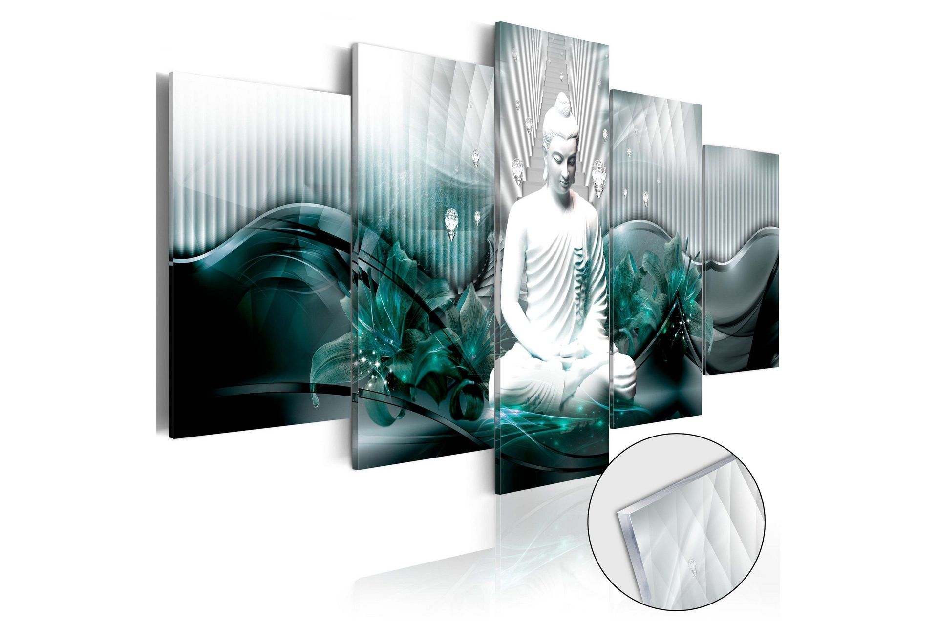 Bilde På Akryl Azure Meditation 100x50 - Artgeist sp. z o. o.