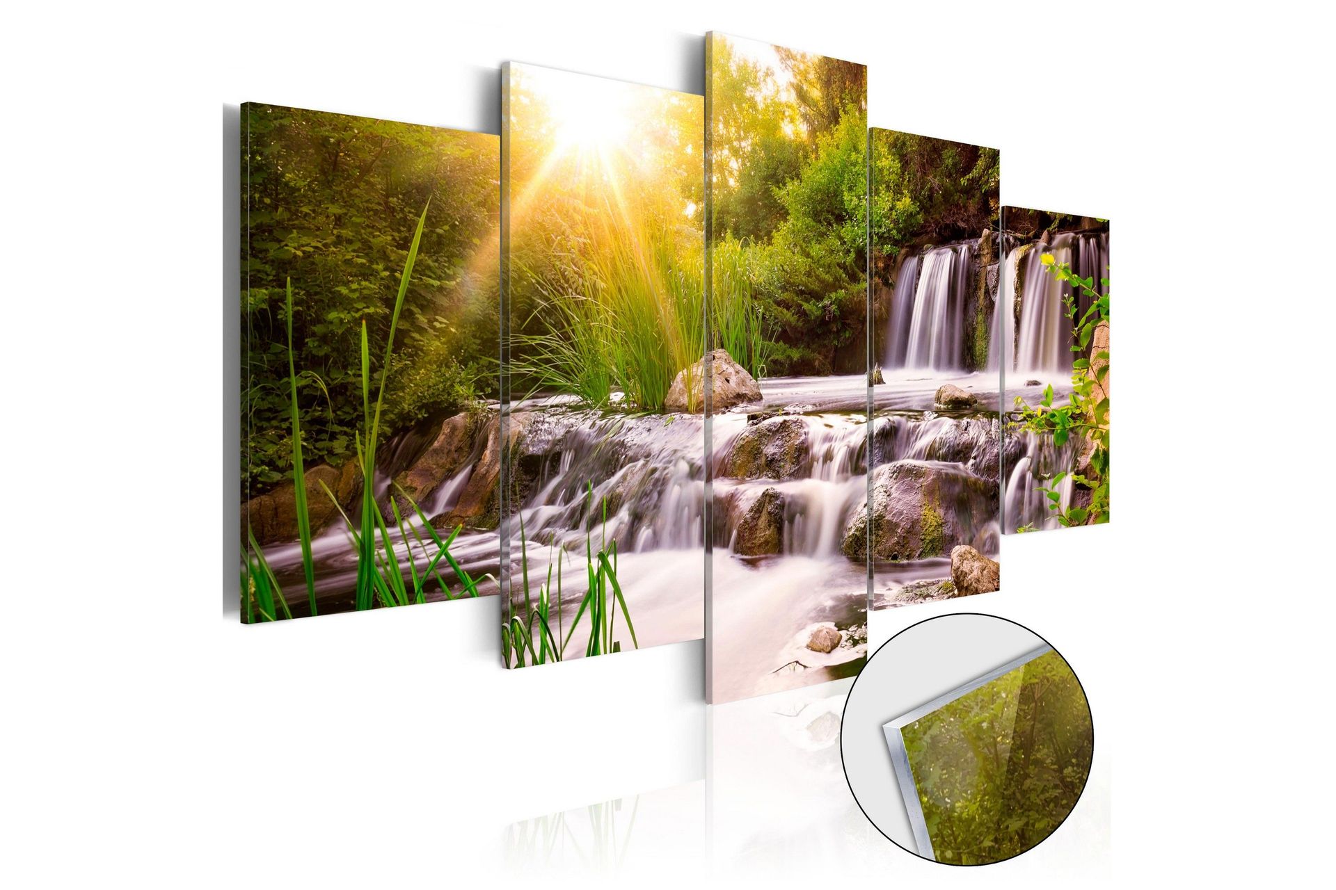 Bilde På Akryl Forest Waterfall 100x50 - Artgeist sp. z o. o.