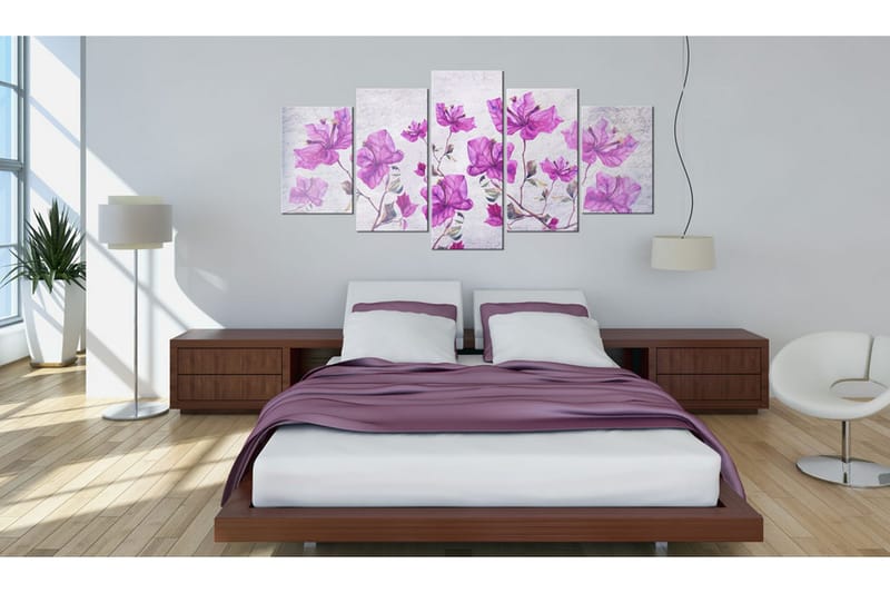 Bilde Purple Flowers 200x100 - Artgeist sp. z o. o. - Innredning - Bilder & kunst - Lerretsbilder