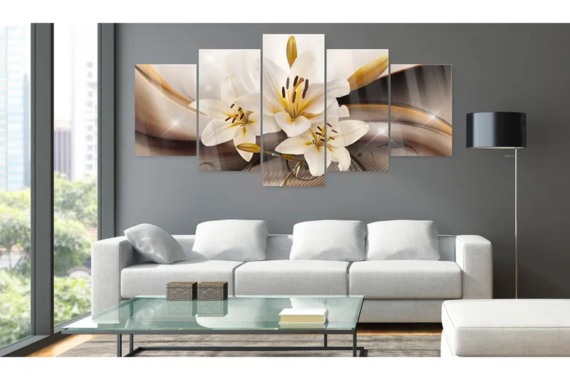 Bilde På Akryl Shiny Lily 100x50 - Artgeist sp. z o. o. - Innredning - Bilder & kunst