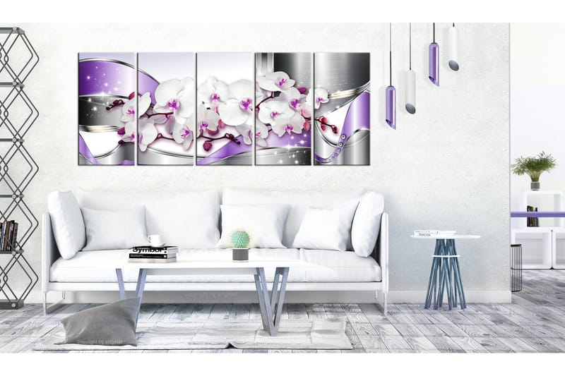 Bilde Purple Ribbons 225x90 - Artgeist sp. z o. o. - Innredning - Bilder & kunst - Lerretsbilder