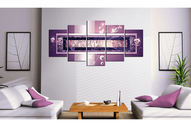 Bilde Purple Cascade 100x50 - Artgeist sp. z o. o. - Innredning - Bilder & kunst - Lerretsbilder