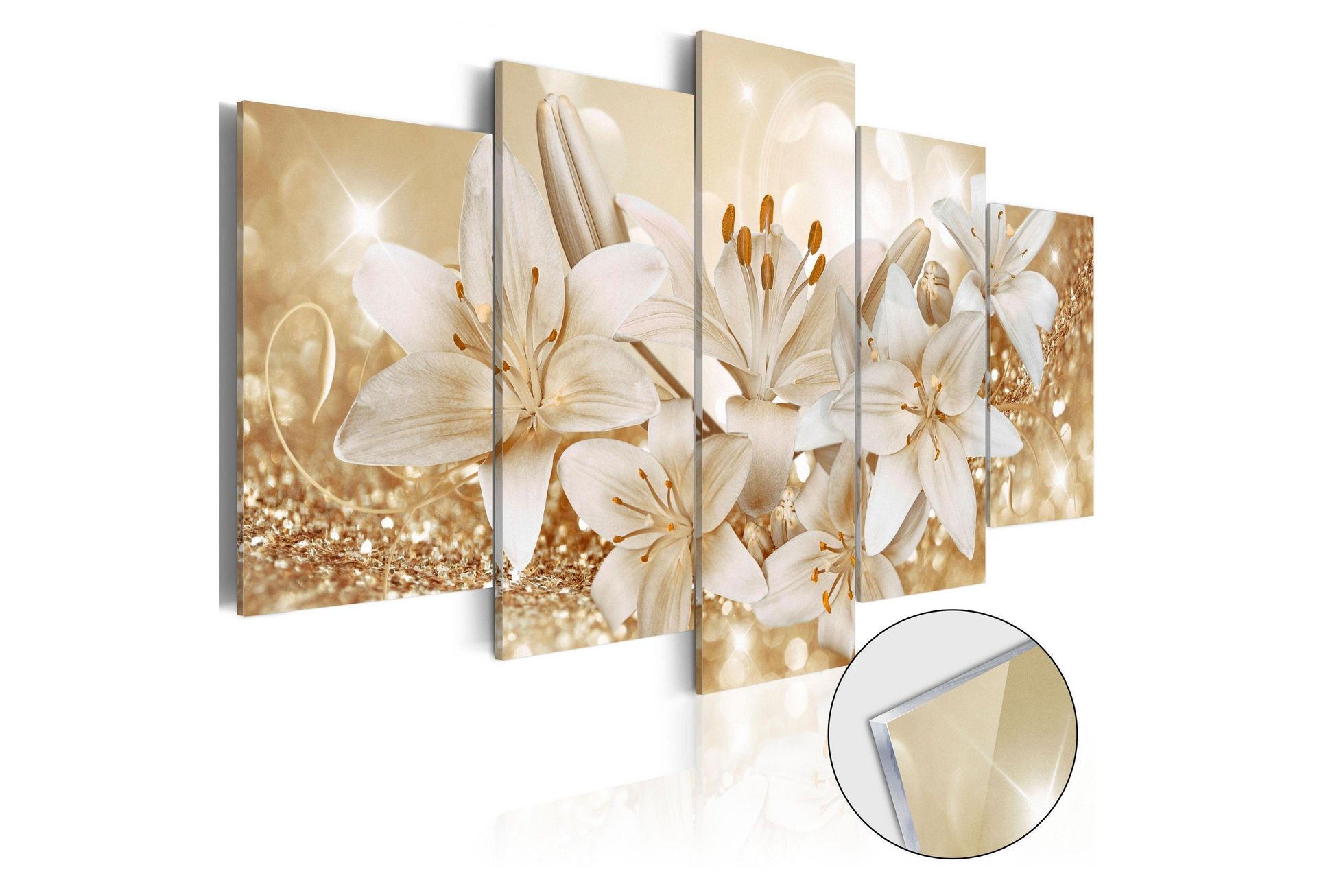 Bilde På Akryl Golden Bouquet 100x50 - Artgeist sp. z o. o.