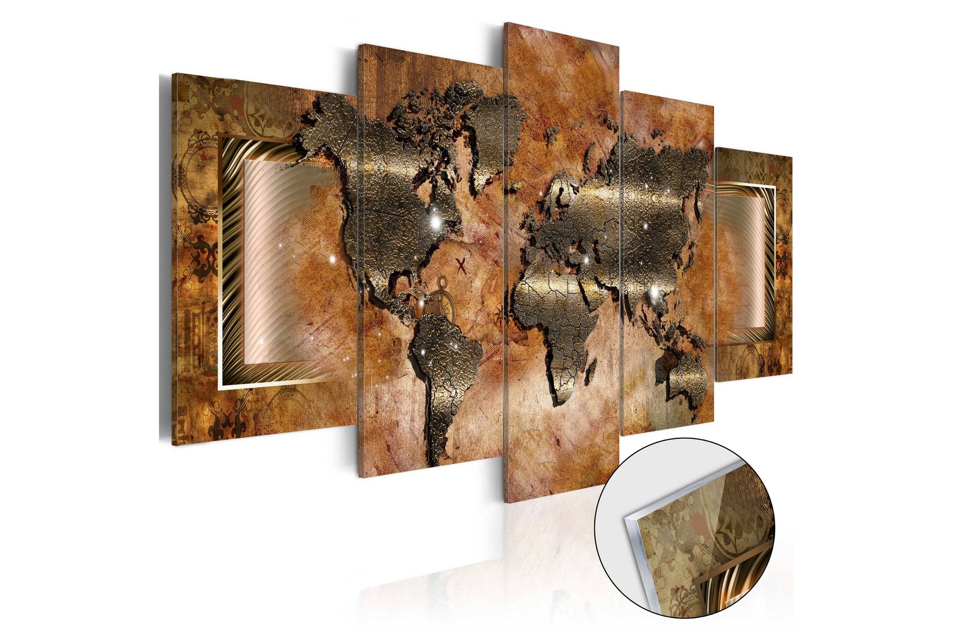 Bilde På Akryl Steel Map 100x50 - Artgeist sp. z o. o.