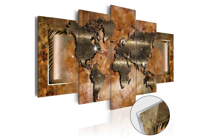 Bilde På Akryl Steel Map 100x50, Artgeist sp. z o. o.