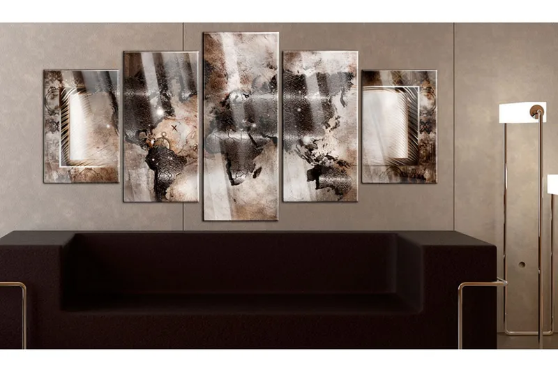 Bilde På Akryl Platinum Map 100x50 - Artgeist sp. z o. o. - Innredning - Bilder & kunst