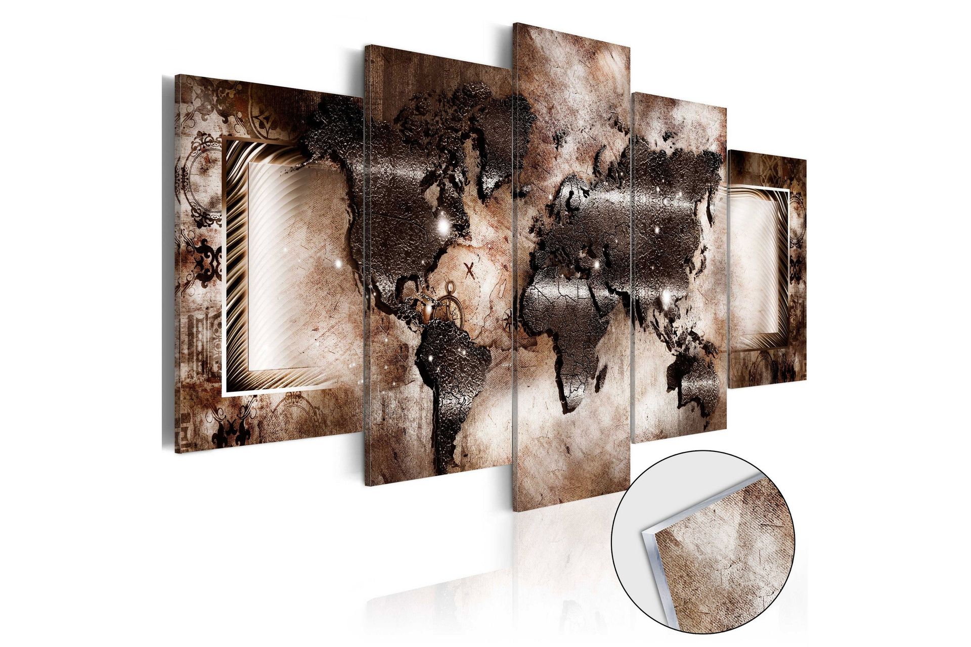 Bilde På Akryl Platinum Map 100x50 - Artgeist sp. z o. o.