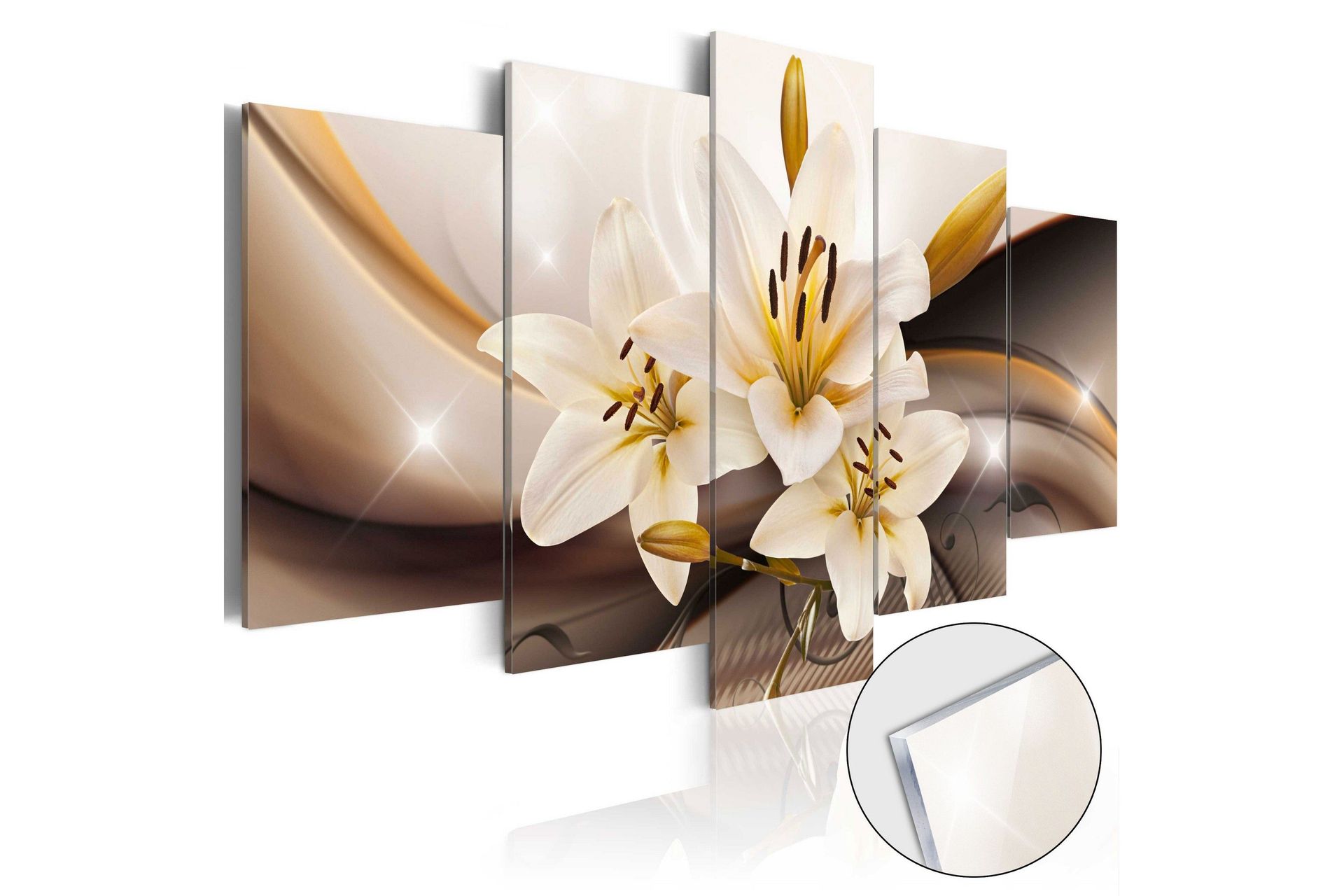 Bilde På Akryl Shiny Lily 100x50 - Artgeist sp. z o. o.