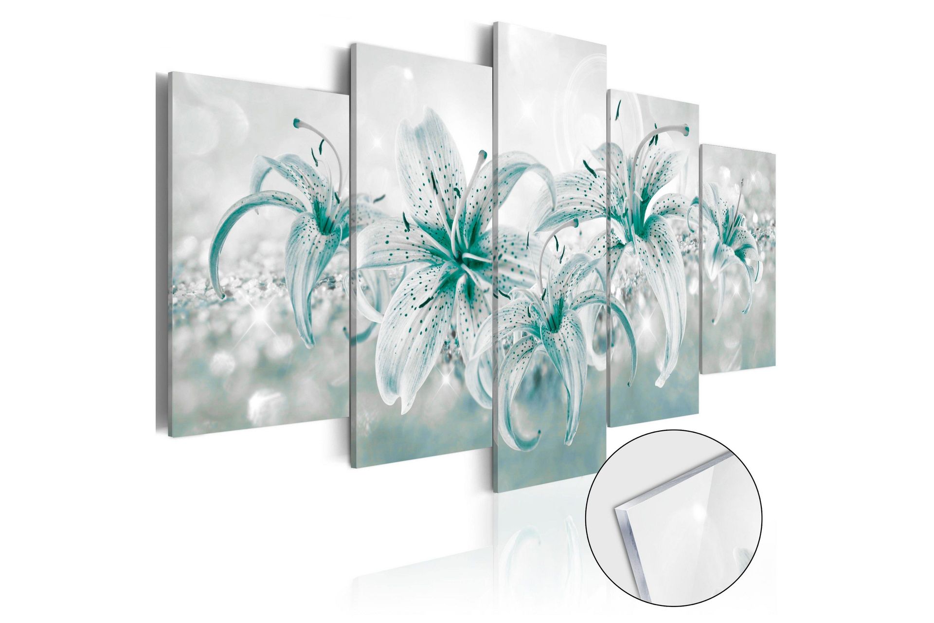 Bilde På Akryl Sapphire Lilies 100x50 - Artgeist sp. z o. o.