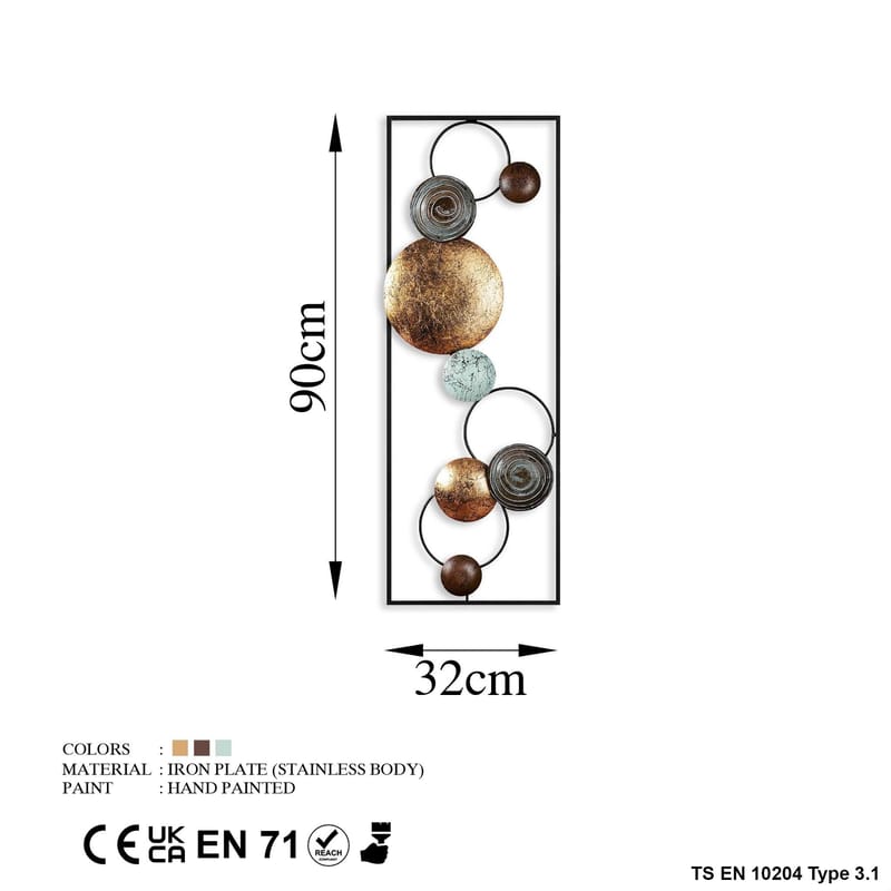 Decorative Metal Wall Accessory Wallxpert - Innredning - Bilder & kunst