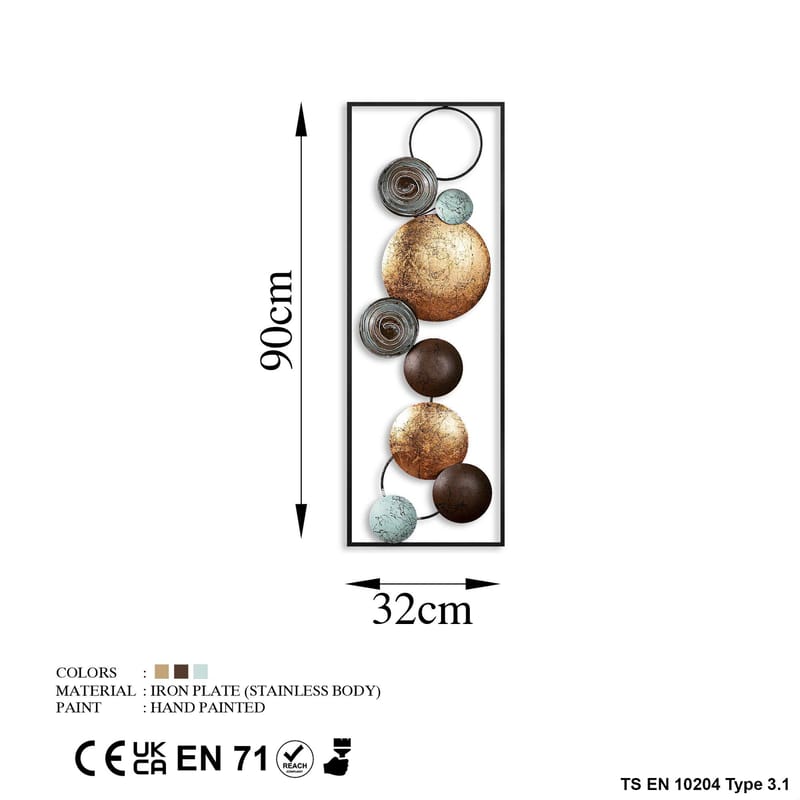 Decorative Metal Wall Accessory Wallxpert - Innredning - Bilder & kunst