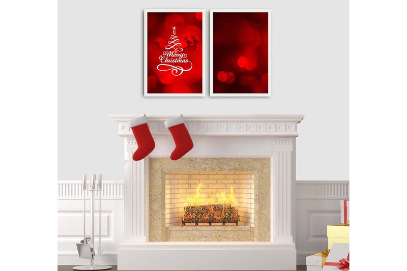 Dekorativ InnRammemet MDF-maling 2-Deler 35x50 cm - Flerfarget - Innredning - Bilder & kunst