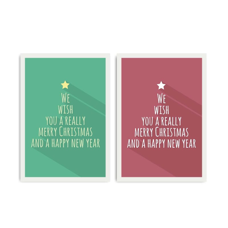 Dekorativ InnRammemet MDF-maling 2-Deler 35x50 cm, Flerfarget