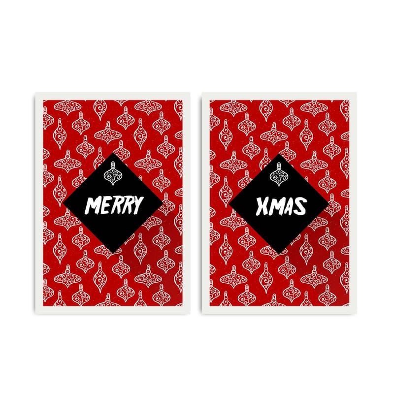 Dekorativ InnRammemet MDF-maling 2-Deler 35x50 cm, Flerfarget