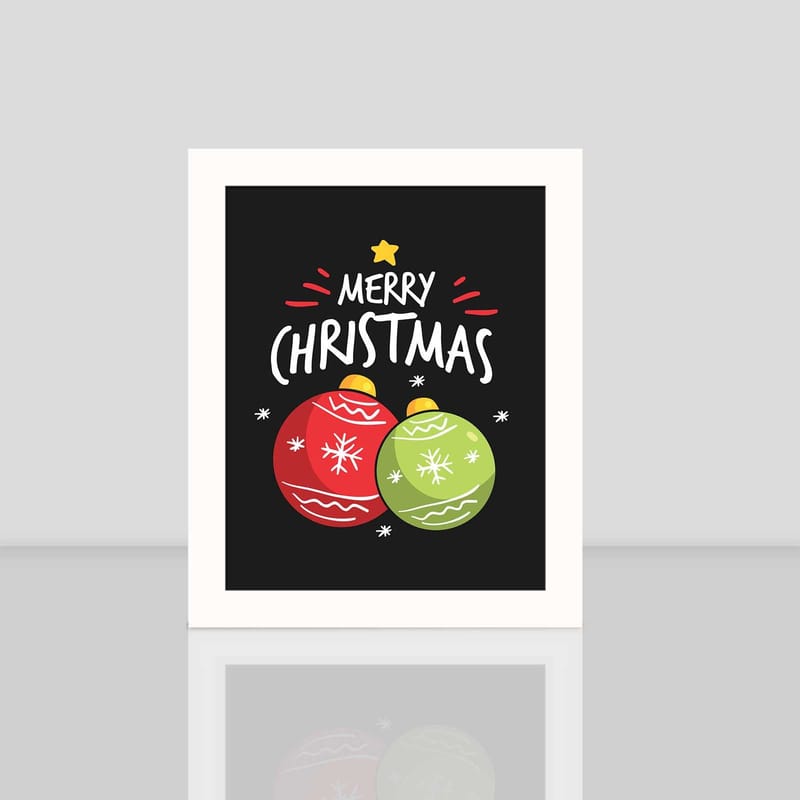 Dekorativ InnRammemet MDF-maling 24x29 cm, Flerfarget