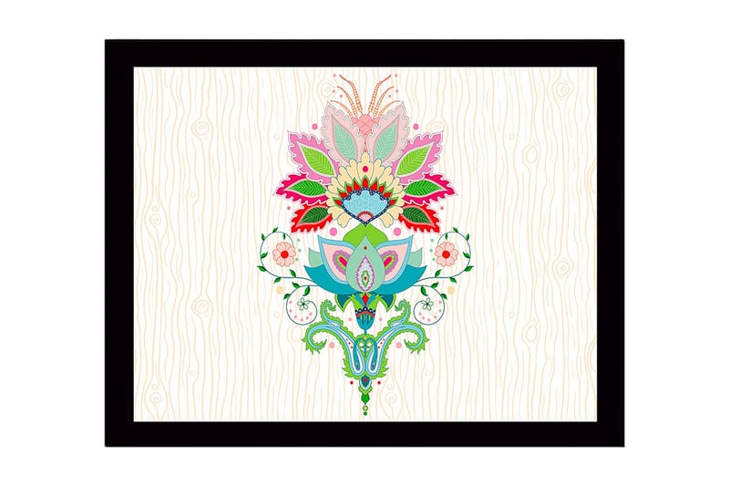 Dekorativ InnRammemet MDF-maling 41x56 cm - Flerfarget - Innredning - Bilder & kunst
