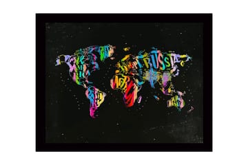 Dekorativ InnRammemet MDF-maling 41x56 cm - Flerfarget - Innredning - Bilder & kunst