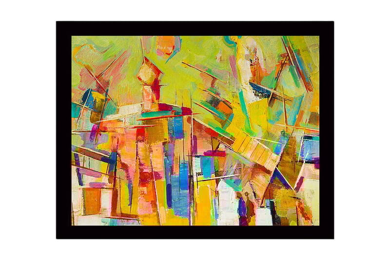 Dekorativ InnRammemet MDF-maling 41x56 cm - Flerfarget - Innredning - Bilder & kunst