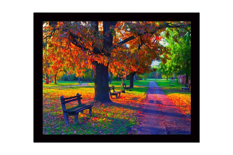 Dekorativ InnRammemet MDF-maling 41x56 cm, Flerfarget