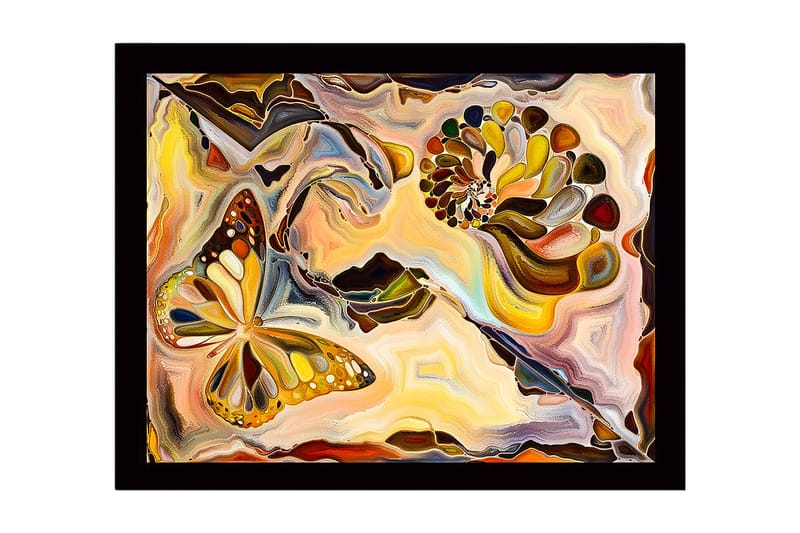 Dekorativ InnRammemet MDF-maling 41x56 cm - Flerfarget - Innredning - Bilder & kunst