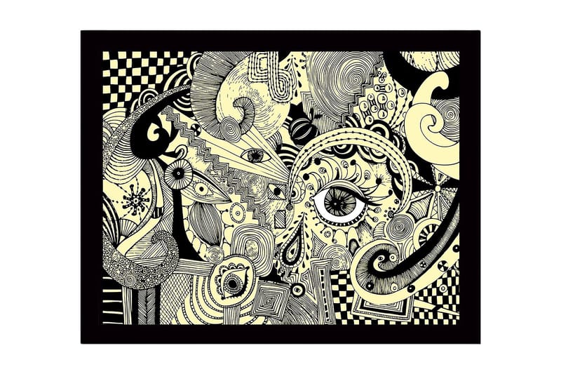 Dekorativ InnRammemet MDF-maling 41x56 cm - Flerfarget - Innredning - Bilder & kunst