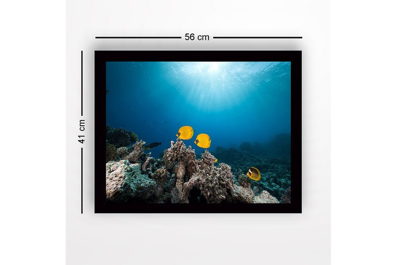 Dekorativ InnRammemet MDF-maling 41x56 cm - Flerfarget - Innredning - Bilder & kunst