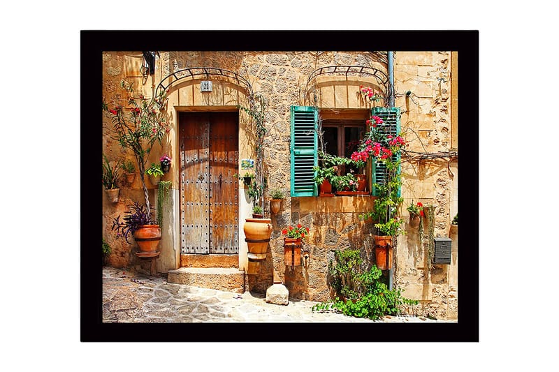 Dekorativ InnRammemet MDF-maling 41x56 cm, Flerfarget