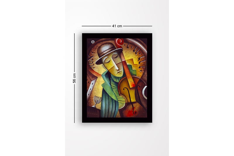 Dekorativ InnRammemet MDF-maling 41x56 cm - Flerfarget - Innredning - Bilder & kunst