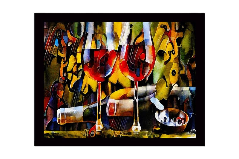 Dekorativ InnRammemet MDF-maling 41x56 cm - Flerfarget - Innredning - Bilder & kunst