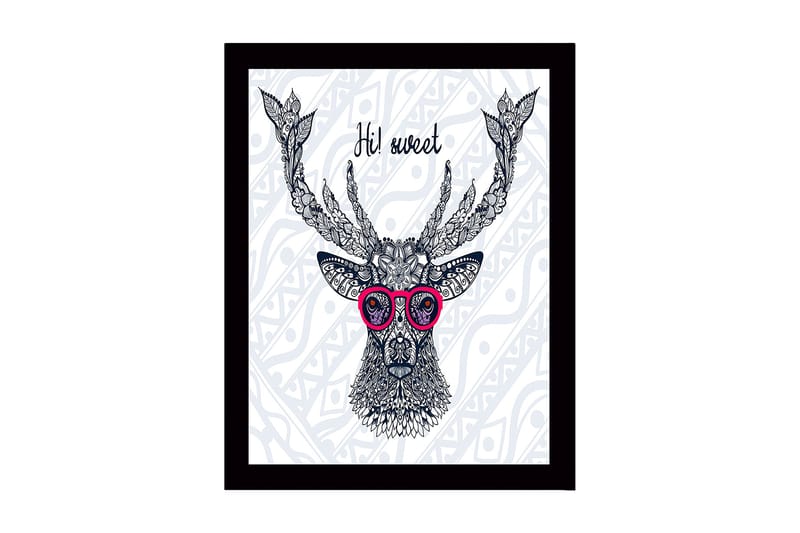 Dekorativ InnRammemet MDF-maling 41x56 cm - Flerfarget - Innredning - Bilder & kunst