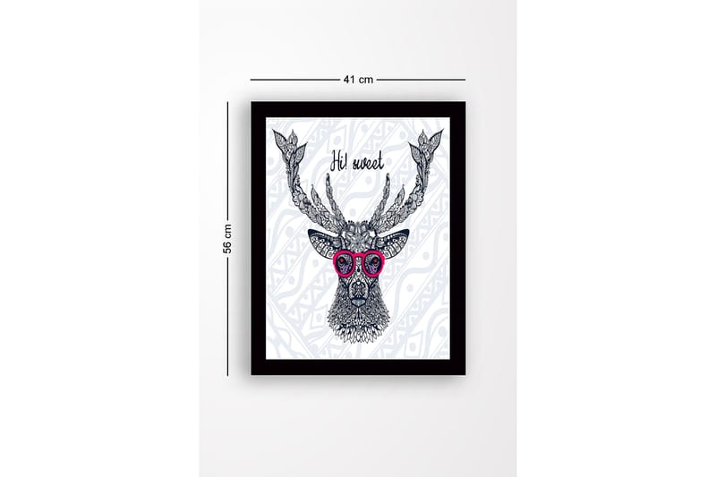 Dekorativ InnRammemet MDF-maling 41x56 cm - Flerfarget - Innredning - Bilder & kunst