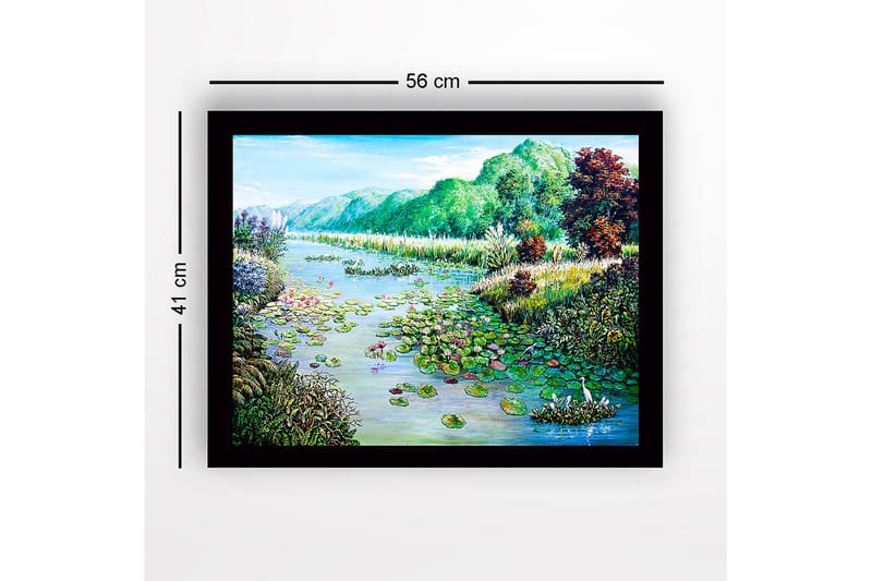Dekorativ InnRammemet MDF-maling 41x56 cm - Flerfarget - Innredning - Bilder & kunst