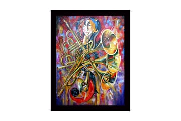 Dekorativ InnRammemet MDF-maling 41x56 cm - Flerfarget - Innredning - Bilder & kunst