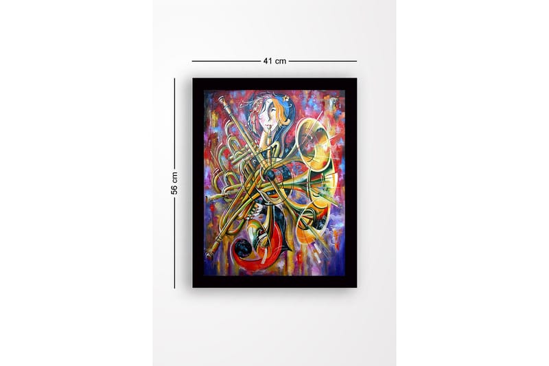 Dekorativ InnRammemet MDF-maling 41x56 cm - Flerfarget - Innredning - Bilder & kunst