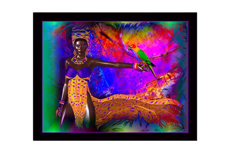 Dekorativ InnRammemet MDF-maling 41x56 cm - Flerfarget - Innredning - Bilder & kunst