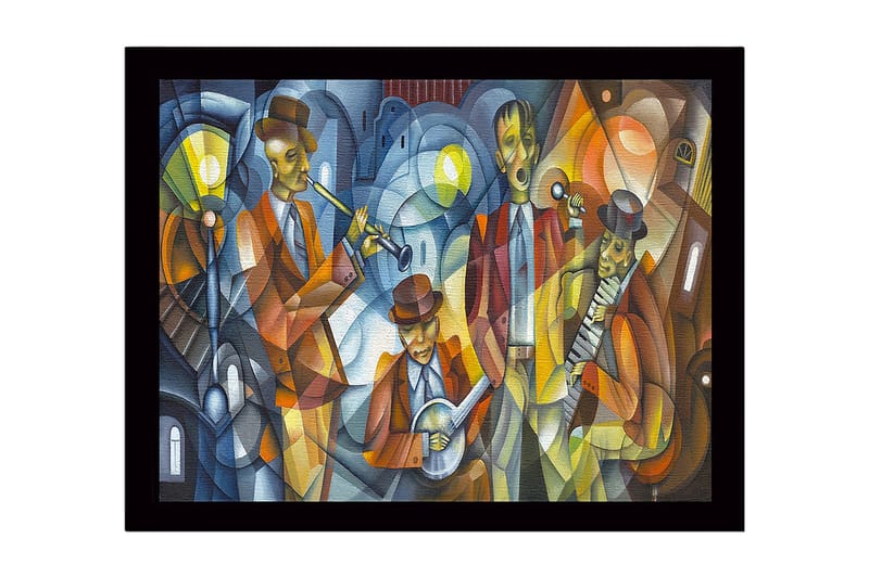 Dekorativ InnRammemet MDF-maling 41x56 cm, Flerfarget