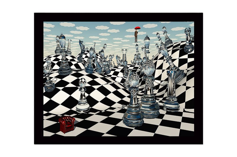 Dekorativ InnRammemet MDF-maling 41x56 cm - Flerfarget - Innredning - Bilder & kunst