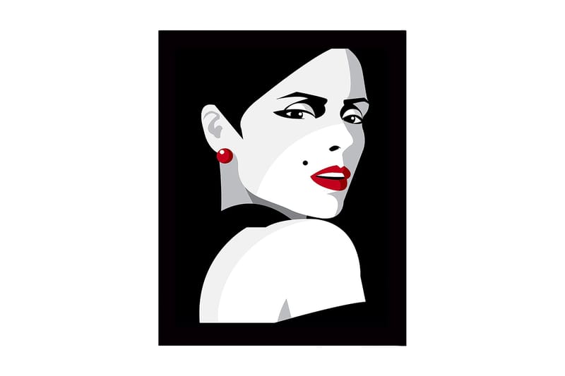 Dekorativ InnRammemet MDF-maling 41x56 cm - Flerfarget - Innredning - Bilder & kunst