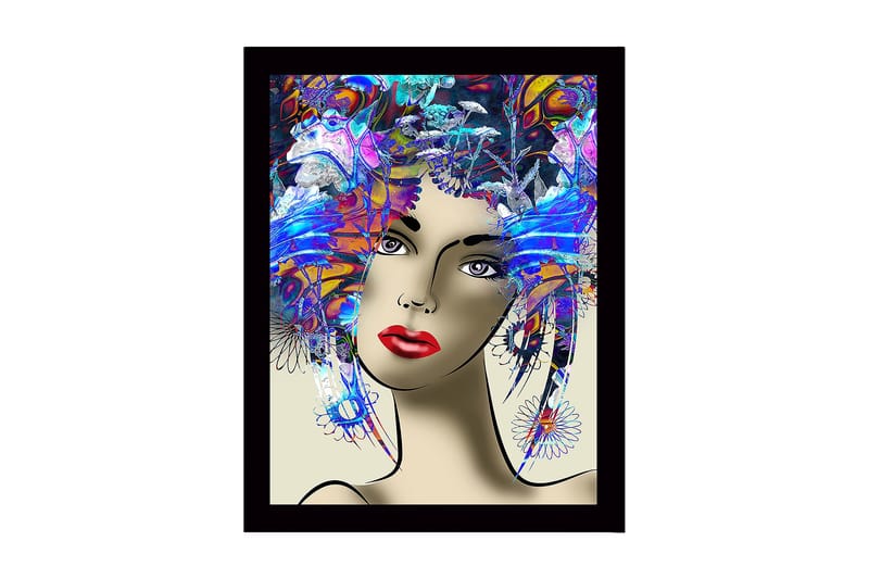 Dekorativ InnRammemet MDF-maling 41x56 cm - Flerfarget - Innredning - Bilder & kunst