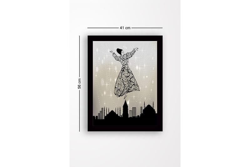 Dekorativ InnRammemet MDF-maling 41x56 cm - Flerfarget - Innredning - Bilder & kunst