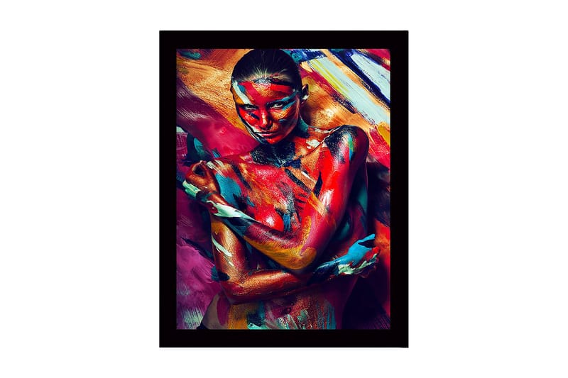Dekorativ InnRammemet MDF-maling 41x56 cm - Flerfarget - Innredning - Bilder & kunst
