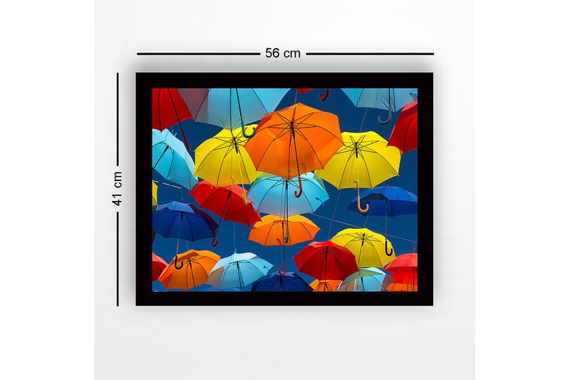 Dekorativ InnRammemet MDF-maling 41x56 cm - Flerfarget - Bilder & kunst