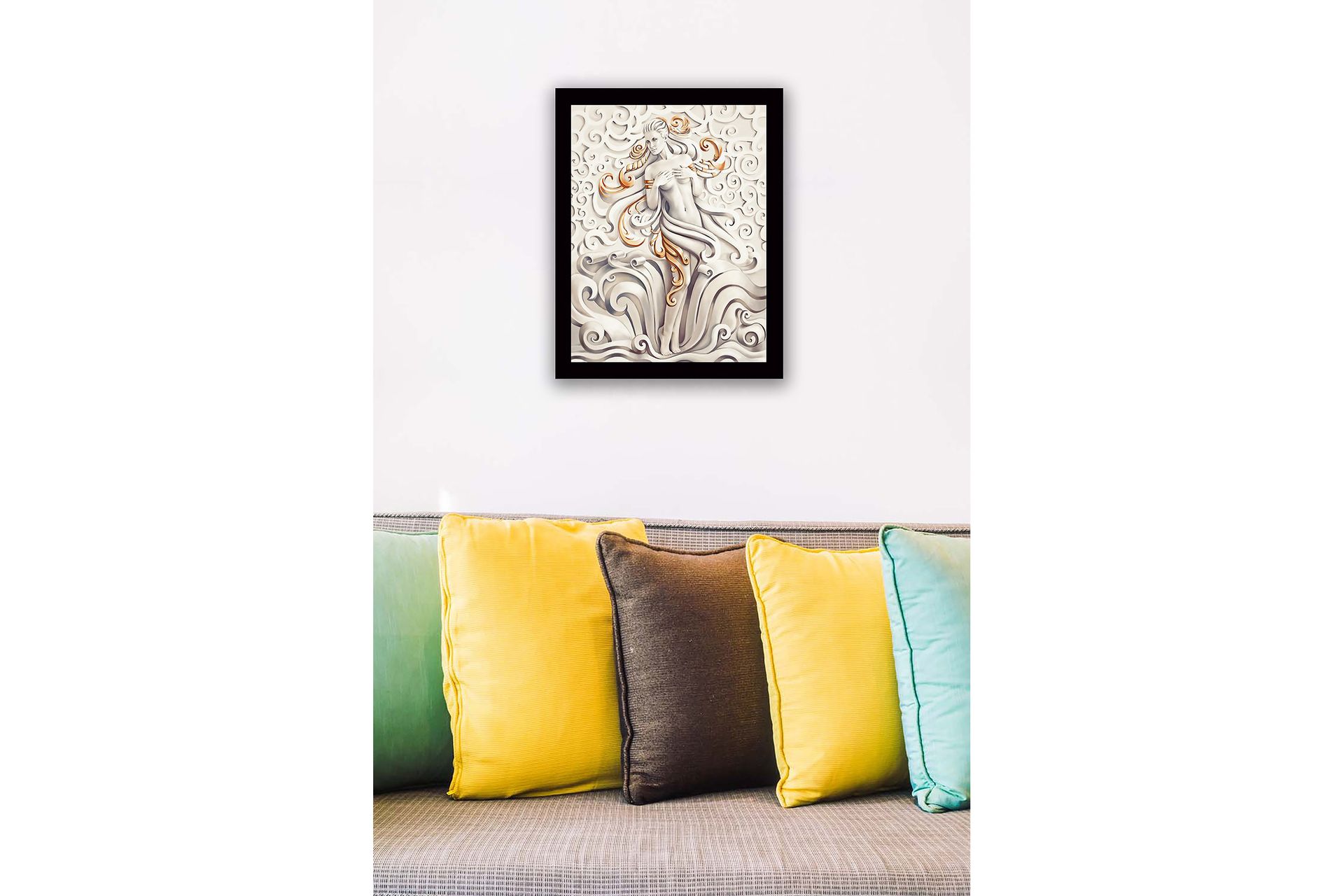 Dekorativ InnRammemet MDF-maling 41x56 cm - Flerfarget - Innredning - Bilder & kunst