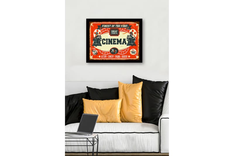 Dekorativ InnRammemet MDF-maling 41x56 cm - Flerfarget - Innredning - Bilder & kunst